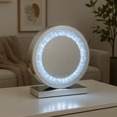Decorative Round Sparkle LED Tabletop Mirror | Fast UK Delivery